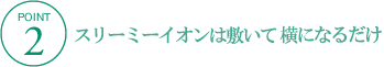 スリーミーイオンは敷いて横になるだけ